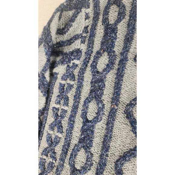 Vintage Talbots Collection Wool Alpaca Blend Hand Knit Sweater Small Striped 90s - Picture 9 of 13